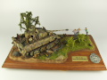 Diorama zatytułowana: Krzywy Róg - Ukraina 1943. Na dioramie plastikowy model czołgu Tygrys w skali 1:35 - foto nr 1