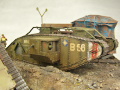 Diorama z plastikowymi modelami czołgów Mark V i Mark A Whippet - foto nr 12