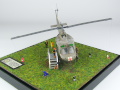 Plastikowy model helikoptera Bell UH-1V sklejony w skali 1:72 na podstawie zdjęć zrobionych w National Vietnam War Museum w Orlando na Florydzie w USA - foto nr 2